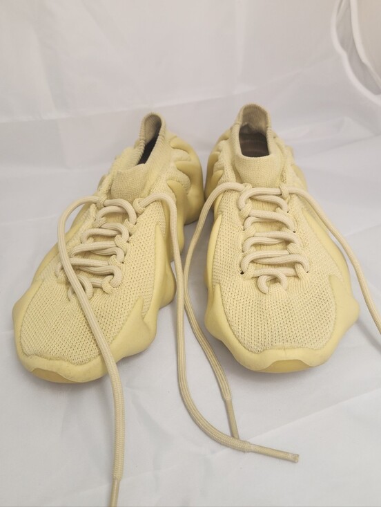 adidas Shoes - Adidas Yeezy 450 Sulfur Cream Yellow Mesh Athletic Sneakers